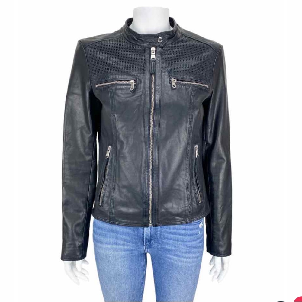 Marc New York Andrew Mark Women's Leatherjacket Black Size M - Image 4